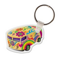 Volkswagen Bus Van Key Tag W/ Key Ring